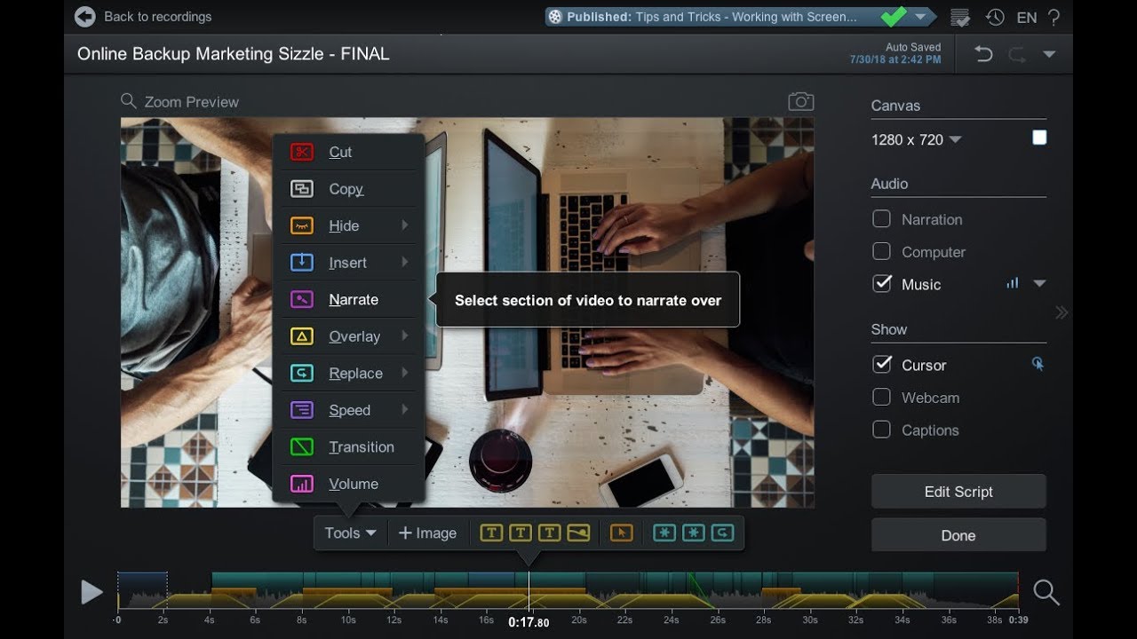 Utiliser ScreenOmatic